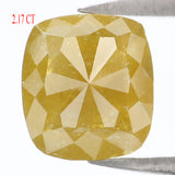 Natural Loose Cushion Yellow Color Diamond 2.17 CT 7.80 MM Cushion Shape Rose Cut Diamond KR1063