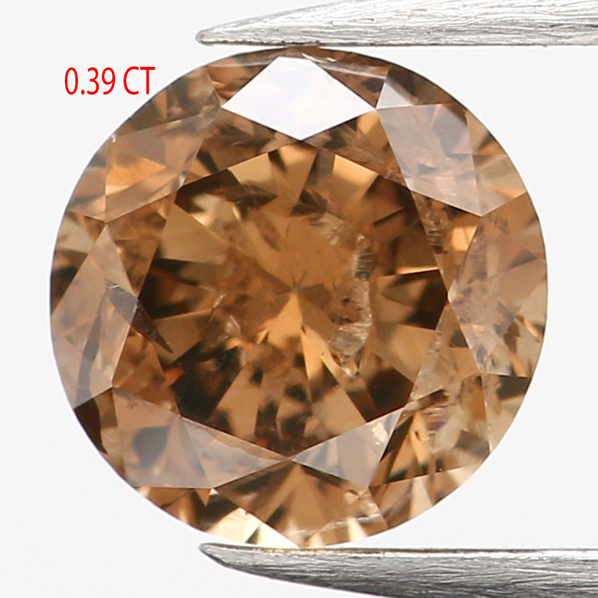 0.39 Ct Natural Loose Round Shape Diamond Brown Color Round Cut Diamond 4.65 MM Natural Loose Brown Color Round Brilliant Cut Diamond LQ672