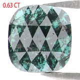 Natural Loose Cushion Blue Color Diamond 0.63 CT 6.06 MM Cushion Shape Rose Cut Diamond KR1658