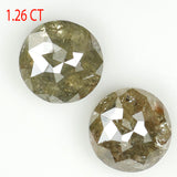 1.26 Ct Natural Loose Diamond, Rose Cut Diamond, Grey Rose Cut, Round Cut Diamond, Rustic Diamond, Round Shape Diamond, L638