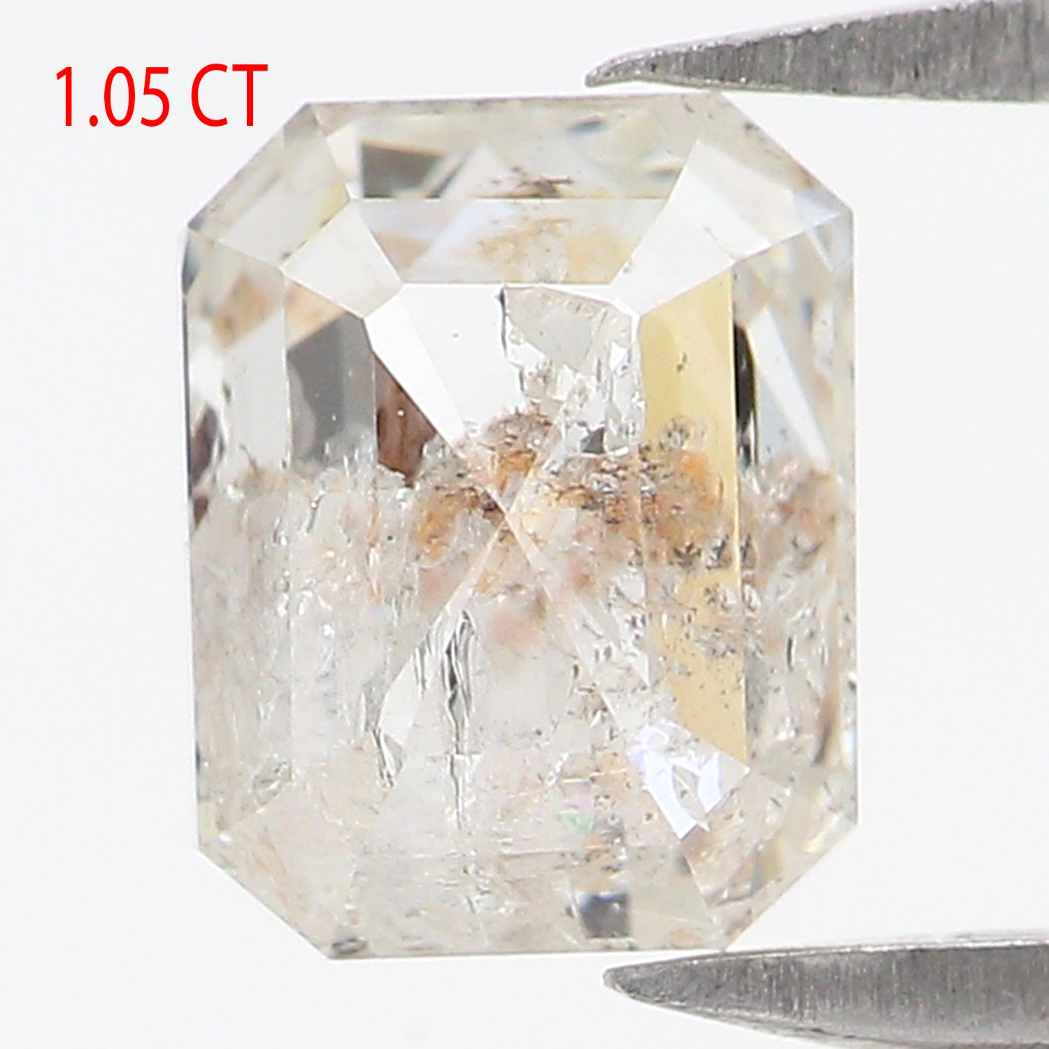 1.05 CT Natural Loose Emerald Shape Diamond White - G Color Emerald Cut Diamond 6.30 MM Natural Loose Emerald Shape Rose Cut Diamond QL2581