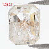 Natural Loose Emerald Diamond White - G Color 1.05 CT 6.28 MM Emerald Shape Rose Cut Diamond KDL2581