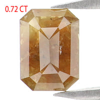 Natural Loose Emerald Shape Brown Color Diamond 0.72 CT 5.95 MM Emerald Shape Rose Cut Diamond L333