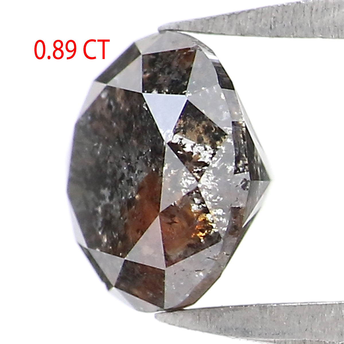 Natural Loose Round Diamond Black Brown Color 0.89 CT 5.83 MM Round Brilliant Cut Shape Diamond L2564