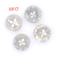 Natural Loose Rose Cut Salt And Pepper Diamond Grey Color 0.97 CT 3.50 MM Round Rose Cut Shape Diamond L6329