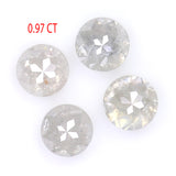 Natural Loose Rose Cut Salt And Pepper Diamond Grey Color 0.97 CT 3.50 MM Round Rose Cut Shape Diamond L6329