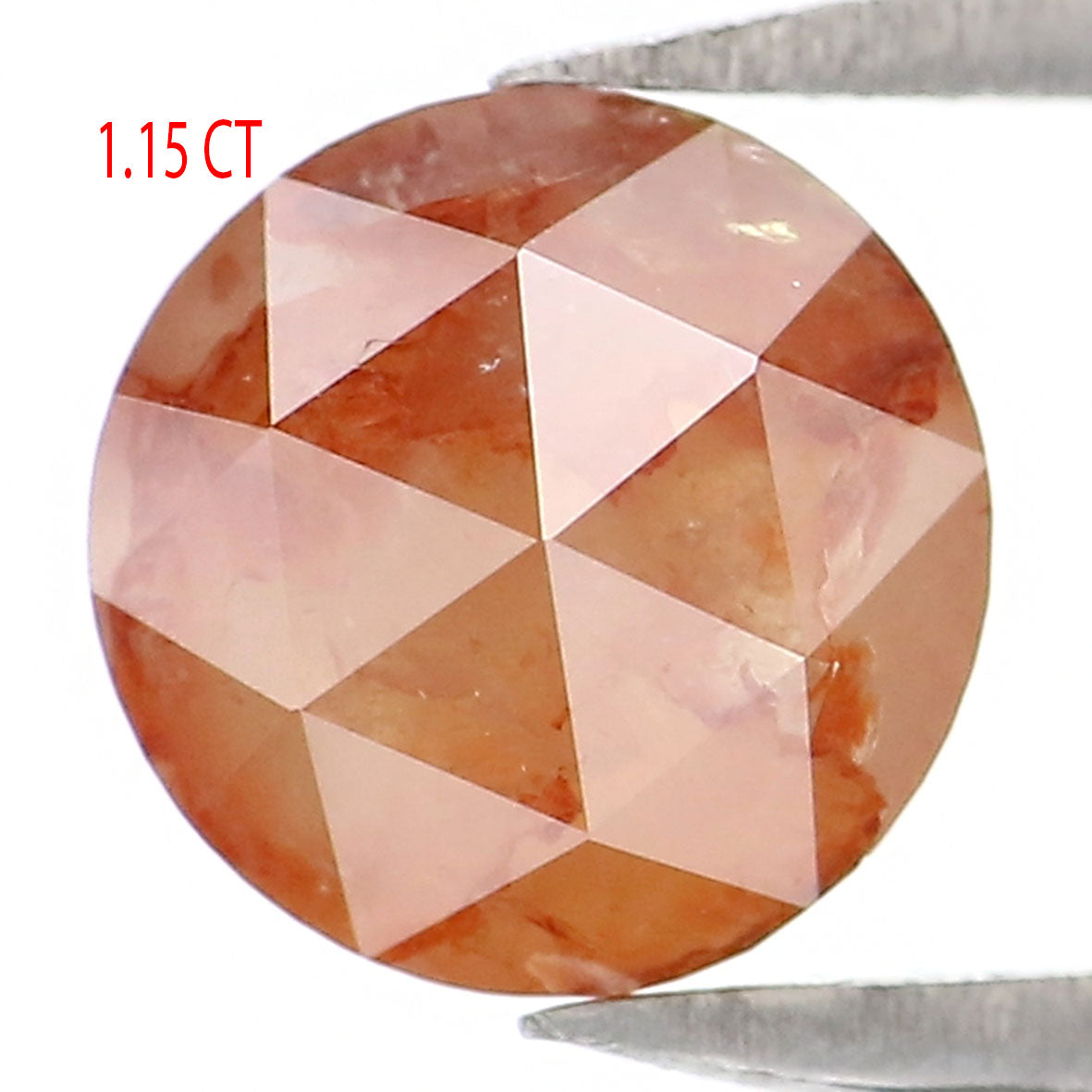 Natural Loose Rose Cut Brown Color Diamond 1.15 CT 6.15 MM Round Rose Cut Shape Diamond L8862