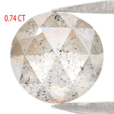 Natural Loose Rose Cut Salt And Pepper Diamond Grey Color 0.74 CT 5.50 MM Round Rose Cut Shape Diamond L8578