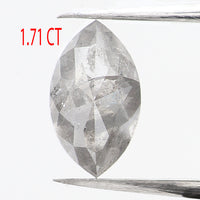 1.71 Ct Natural Loose Diamond, Marquise Diamond, Grey color Diamond, Marquise Cut Diamond, Polished Diamond, Rose Cut Diamond L450