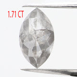1.71 Ct Natural Loose Diamond, Marquise Diamond, Grey color Diamond, Marquise Cut Diamond, Polished Diamond, Rose Cut Diamond L450