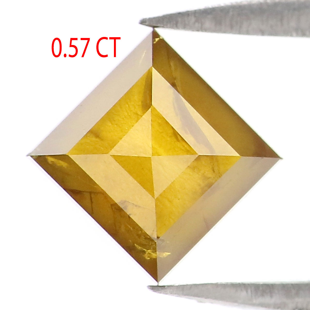 Natural Loose Kite Diamond Yellow Color 0.57 CT 6.70 MM Kite Shape Rose Cut Diamond L9634