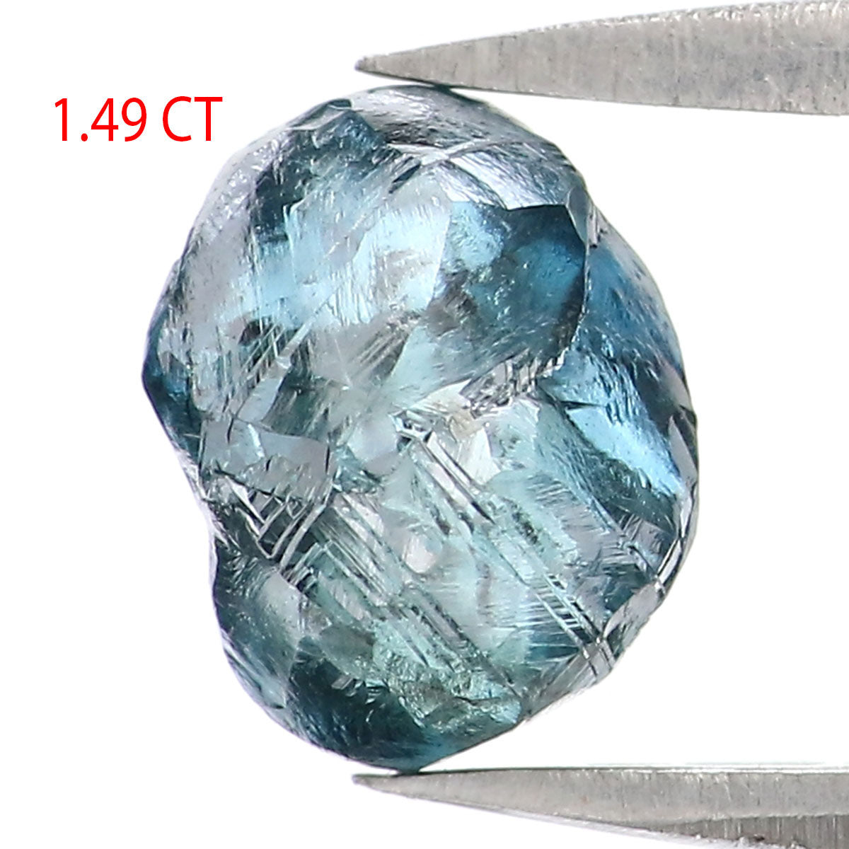 1.49 CT Natural Loose Rough Shape Diamond Blue Color Rough Cut Diamond 7.05 MM Natural Loose Blue Color Rough Irregular Cut Diamond QLB2274