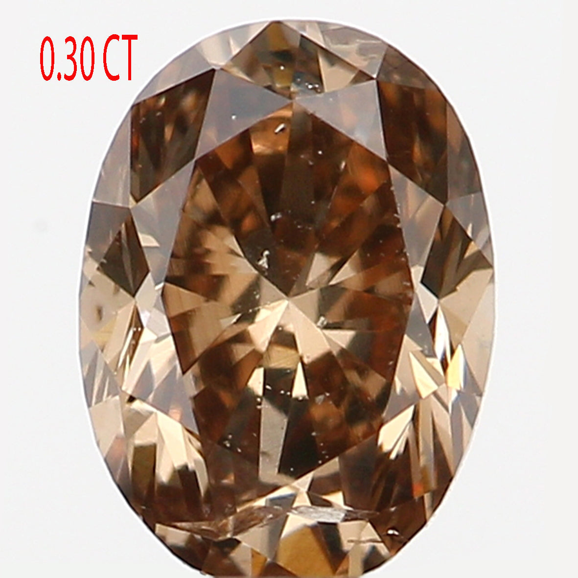 0.30 Ct Natural Loose Diamond, Oval Diamond, Brown Color Diamond, Antique Diamond, Rustic Diamond, Polished Diamond, Real Diamond KR2295