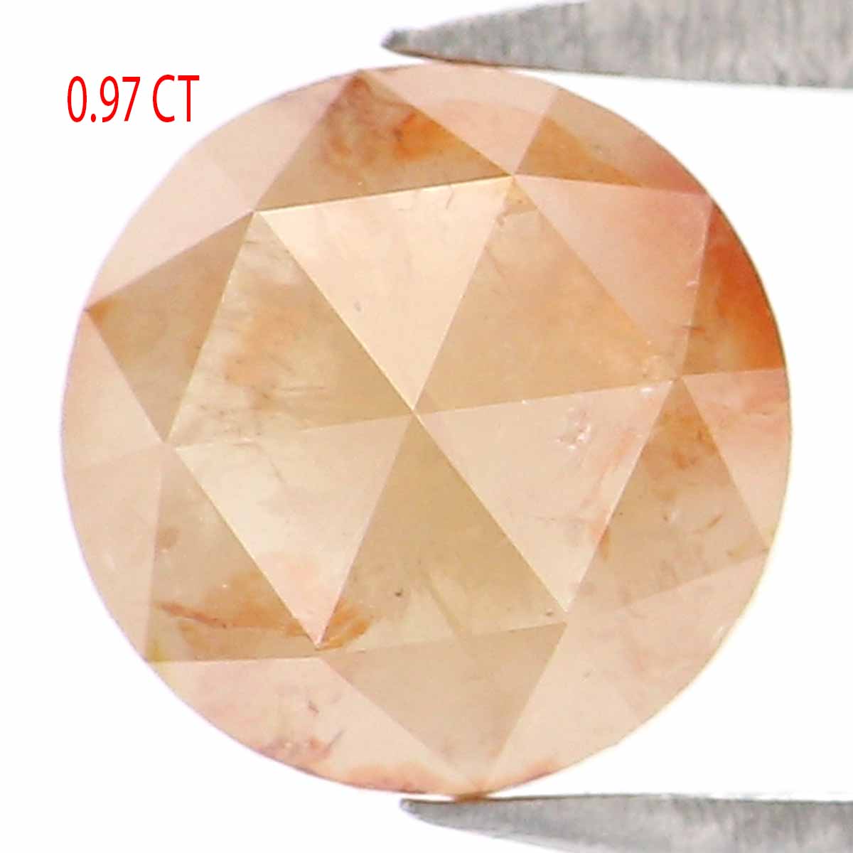 0.97 CT Natural Loose Round Rose Cut Diamond Brown Color Round Shape Diamond 6.05 MM Natural Yellow Color Round Rose Cut Diamond LQ8864