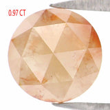 Natural Loose Rose Cut Yellow Brown Diamond Color 0.97 CT 6.05 MM Round Rose Cut Shape Diamond L8864
