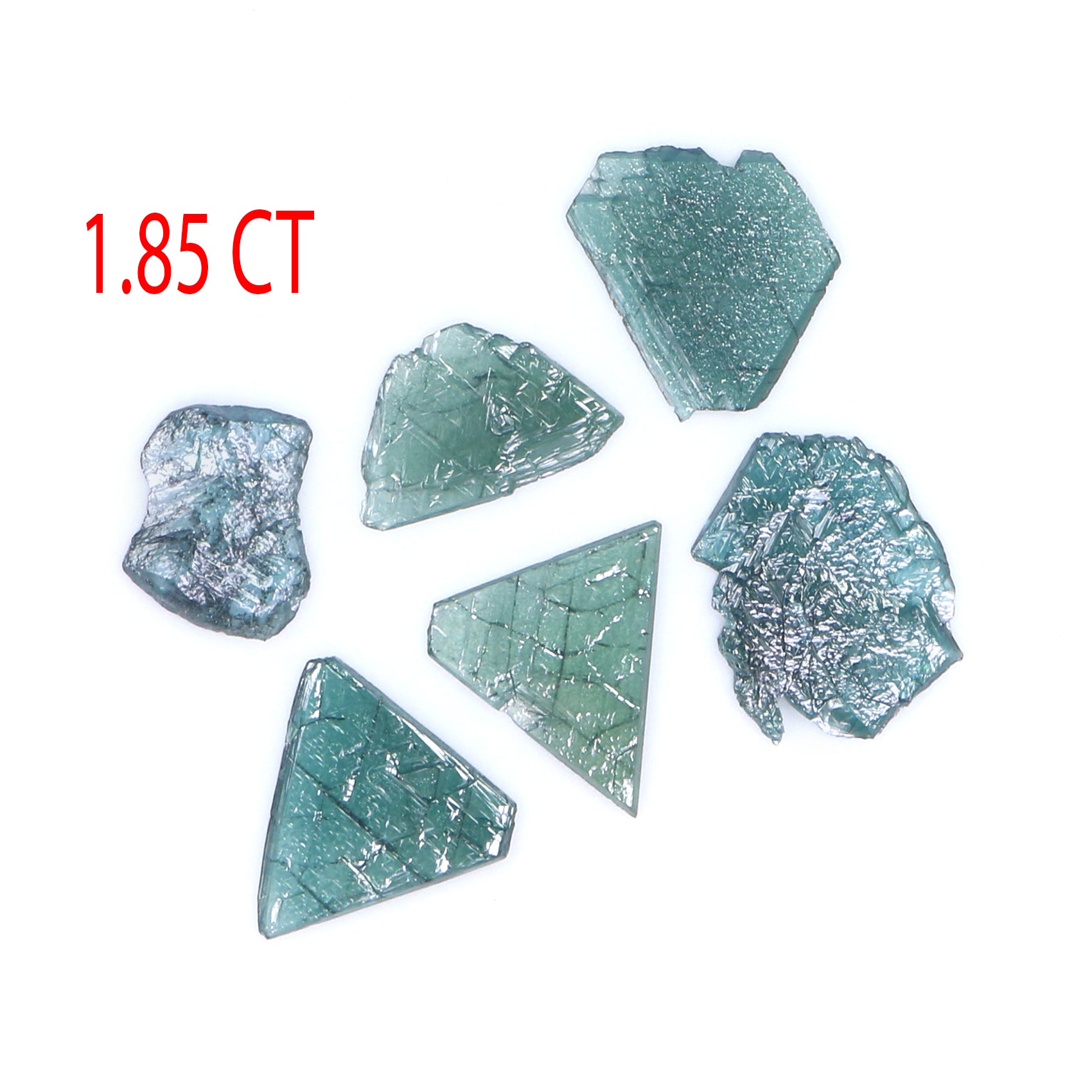 1.85 CT Natural Loose Slice Diamond Blue Color Diamond Natural Loose Diamond 7.00 MM Slice Cut Diamond Irregular Cut Slice Shape LQ9169