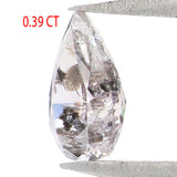 Natural Loose Pear Salt And Pepper Grey Color Diamond  0.39 CT 5.90 MM Pear Shape Rose Cut Diamond KR861