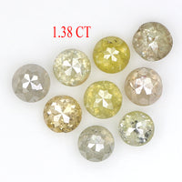 Natural Loose Rose Cut Diamond Yellow Grey Color 1.38 CT 2.90 MM Rose Cut Shape Diamond L1597