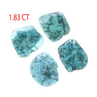 Natural Loose Slice Blue Color Diamond 1.83 CT 8.50 MM Slice Shape Rose Cut Diamond L781