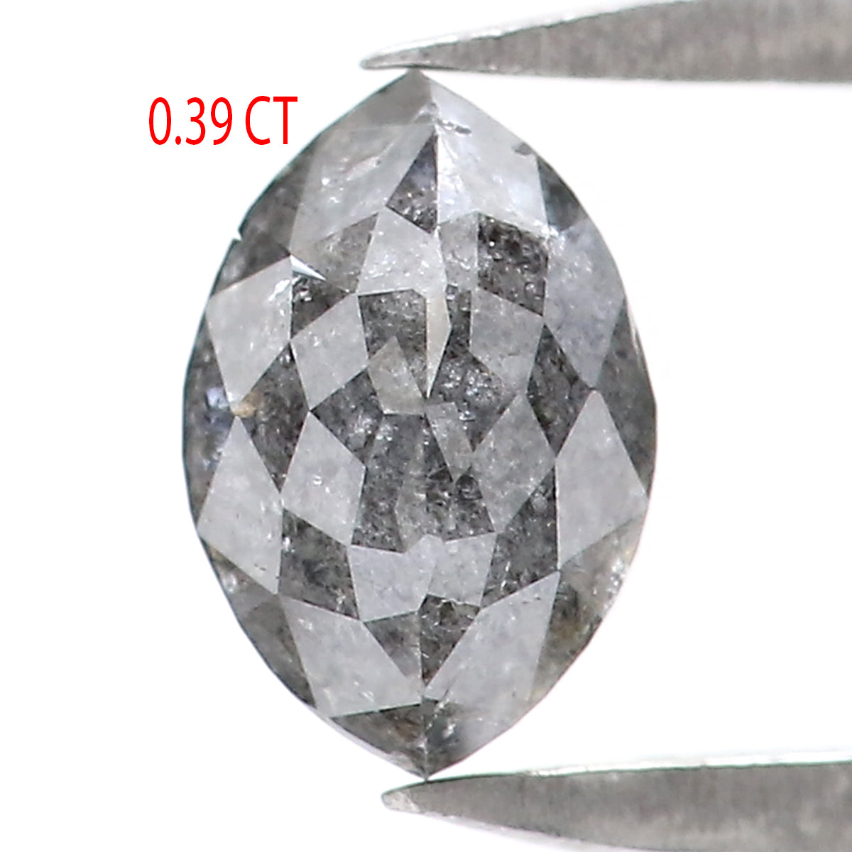 Natural Loose Marquise Salt And Pepper Diamond Black Grey Color 0.39 CT 5.70 MM Marquise Shape Rose Cut Diamond L8833