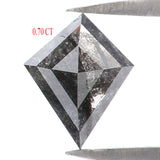 Natural Loose Kite Salt And Pepper Diamond Black Grey Color 0.70 CT 7.55 MM Kite Shape Rose Cut Diamond KDL2213
