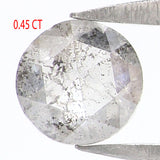 Natural Loose Rose Cut Salt And Pepper Diamond Grey Color 0.45 CT 4.75 MM Round Rose Cut Shape Diamond KR2064