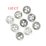 Natural Loose Round Rose Cut Diamond, Salt And Pepper Round Diamond, Natural Loose Diamond, Rose Cut Diamond, 1.02 CT Round Shape L2773