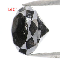 Natural Loose Round Black Color Diamond 1.58 CT 7.05 MM Round Shape Brilliant Cut Diamond L9246