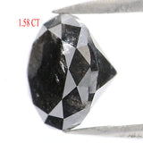 Natural Loose Round Black Color Diamond 1.58 CT 7.05 MM Round Shape Brilliant Cut Diamond L9246