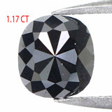 Natural Loose Cushion Black Color Diamond 1.17 CT 6.60 MM Cushion Shape Rose Cut Diamond L7725