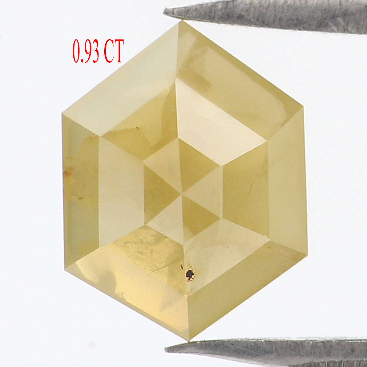 0.93 CT Natural Loose Hexagon Shape Diamond Yellow Color Hexagon Cut Diamond 8.00 MM Natural Yellow Color Hexagon Rose Cut Diamond LQ7948