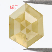 Natural Loose Hexagon Yellow Color Diamond 0.93 CT 8.00 MM Hexagon Shape Rose Cut Diamond L7948