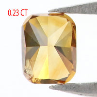 Natural Loose Cushion Diamond Yellow Brown Color 0.23 CT 3.75 MM Cushion Shape Rose Cut Diamond L8610