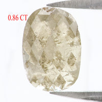 Natural Loose oval Diamond Grey Color 0.86 CT 7.90 MM oval  Rose Cut Shape Diamond L6928