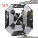 Natural Loose Diamond Emerald Black Color I3 Clarity 5.10 MM 0.80 Ct KDK1796