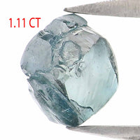 Natural Loose Rough Blue Color Diamond 1.11 CT 5.85 MM Rough Irregular Cut Diamond KDL2358