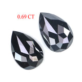 Natural Loose Pear Diamond, Pear Black Color Diamond, Natural Loose Diamond, Pear Rose Cut Diamond, Rose Cut Pear 0.69 CT Pear Shape KR2636
