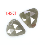 Natural Loose Slice Grey Color Diamond 1.45 CT 7.67 MM Slice Shape Rose Cut Diamond KR2603