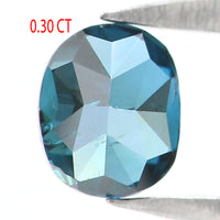 Natural Loose Oval Blue Color Diamond 0.30 CT 4.34 MM Oval Rose Cut Shape Diamond L6270