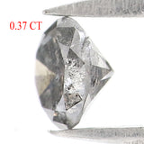 Natural Loose Round Diamond, Salt And Pepper Round Diamond, Natural Loose Diamond, Round Brilliant Cut Diamond, 0.37 CT Round Shape L2774