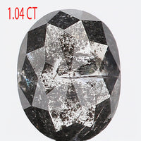 1.04 Ct Natural Loose Diamond, Oval Diamond, Black Diamond, Grey Diamond, Salt and Pepper Diamond, Antique Diamond, Real Diamond KDL324