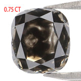 Natural Loose Cushion Black Color Diamond 0.75 CT 5.80 MM Cushion Shape Rose Cut Diamond KR2084
