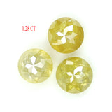 Natural Loose Rose Cut Yellow Grey Diamond Color 1.28 CT 4.20 MM Round Rose Cut Shape Diamond L6198