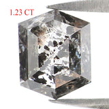 Natural Loose Hexagon Diamond, Salt And Pepper Hexagon Diamond, Natural Loose Diamond, Hexagon Cut Diamond, 1.23 CT Hexagon Shape KDL2743