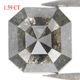 Natural Loose Emerald Grey Color Diamond 1.59 CT 6.45 MM Emerald Shape Rose Cut Diamond L7893
