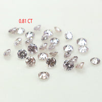 Natural Loose Round Pink Color Diamond 0.81 CT 1.70 MM Round Shape Brilliant Cut Diamond L954