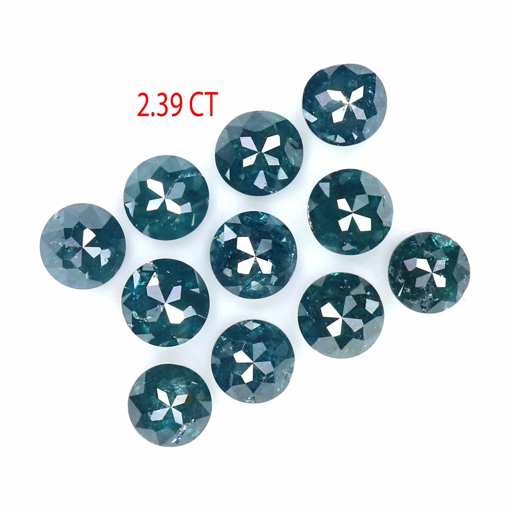 2.39 CT Natural Loose Round Rose Cut Diamond Blue Color Round Shape Diamond 3.25 MM Natural Loose Blue Color Round Rose Cut Diamond LQ2389