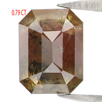 Natural Loose Emerald Shape Brown Color Diamond 0.79 CT 5.90 MM Rose Cut Diamond L338