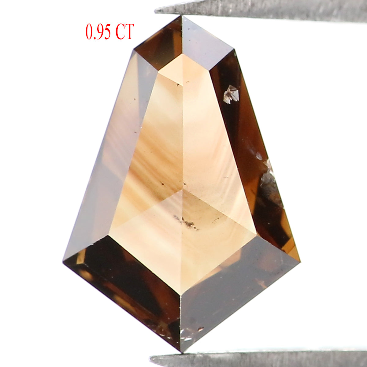 Natural Loose Shield Brown Color Diamond 0.95 CT 8.55 MM Shield Shape Rose Cut Diamond KDL1828