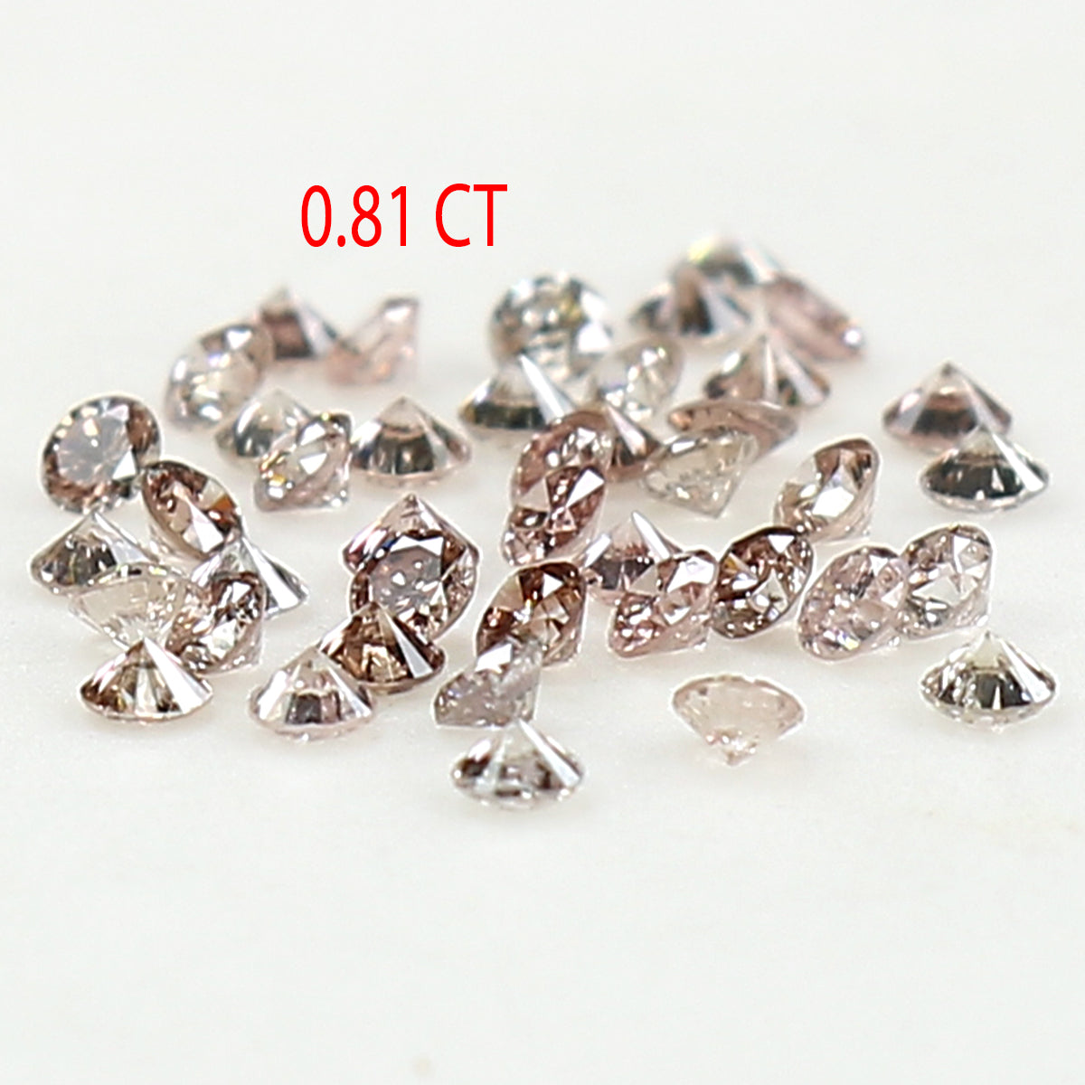 Natural Loose Round Pink Color Diamond 0.81 CT 1.60 MM Round Shape Brilliant Cut Diamond L926